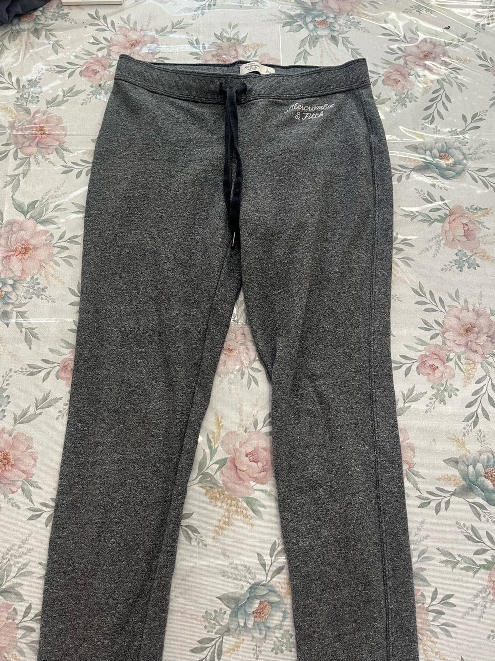 Abercrombie & Fitch Charcoal Gray Drawstring Joggers